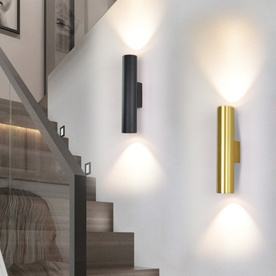 قراءة LED مصابيح الحائط الفندق الداخلي جانب السرير COB 12W ضوء الذهب الأسود صعودا وهبوطا