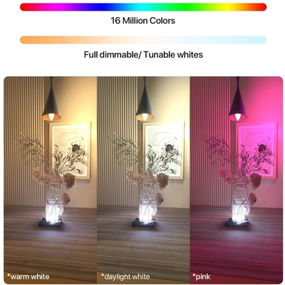 مصباح LED ذكي E27 5W ضوء شمعة RGB قابل للتخفيف للمنزل / المطبخ / غرفة النوم يتم التحكم به من خلال الاتصال الهاتفي و Wifi