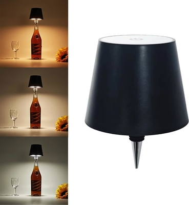 1- Color Temperature Adjustable Bottle Stopper Desk Lamp Rechargeable LED Table Light for Party Restaurant Bar Cafe