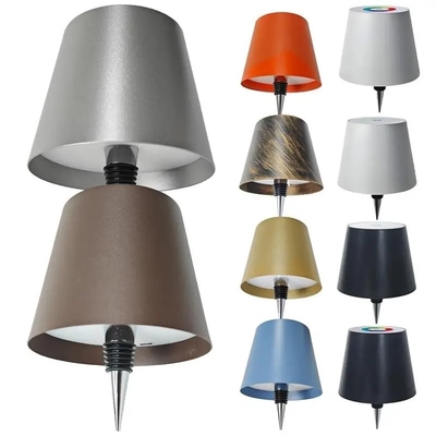 1- Color Temperature Adjustable Bottle Stopper Desk Lamp Rechargeable LED Table Light for Party Restaurant Bar Cafe