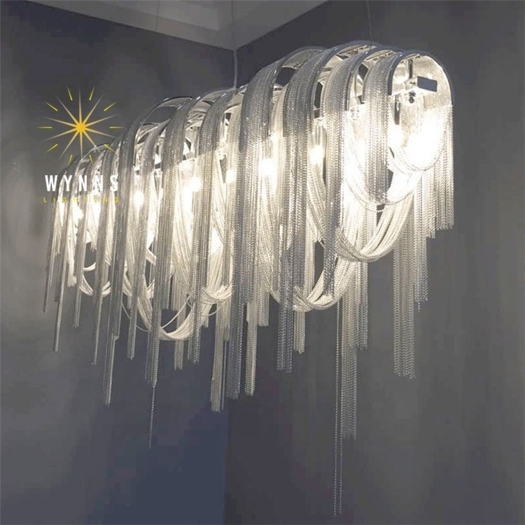 مؤشر تقديم الألوان Ra 95 Modern Luxury Atlantis Chain LED Pendant Lamp للشقة المنزلية